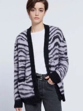 Re/Done Tiger 90s Oversize Wool & Alpaca Cardigan